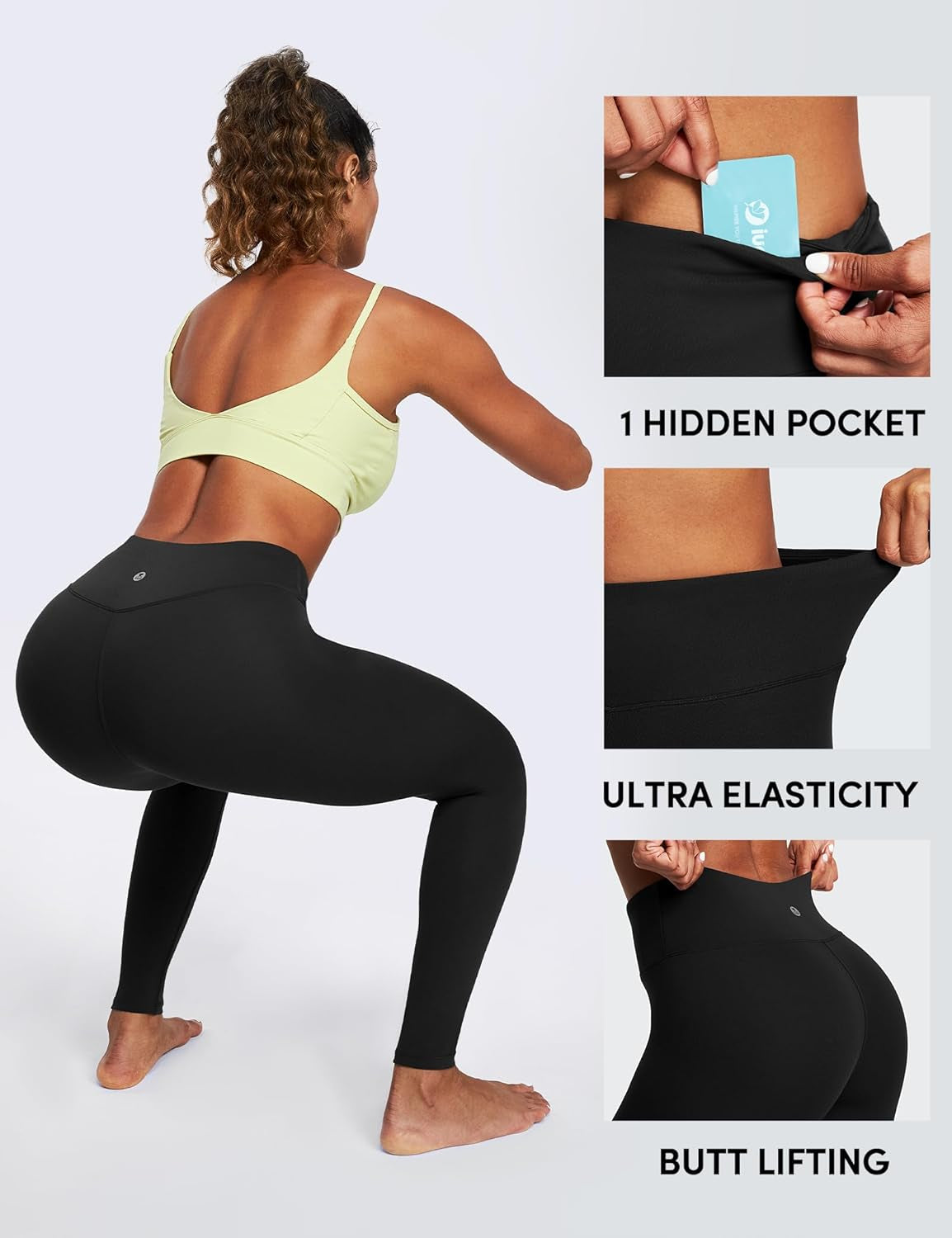 High Waisted Leggings for Women Running Workout Leggings with Inner Pocket Yoga Pants for Women